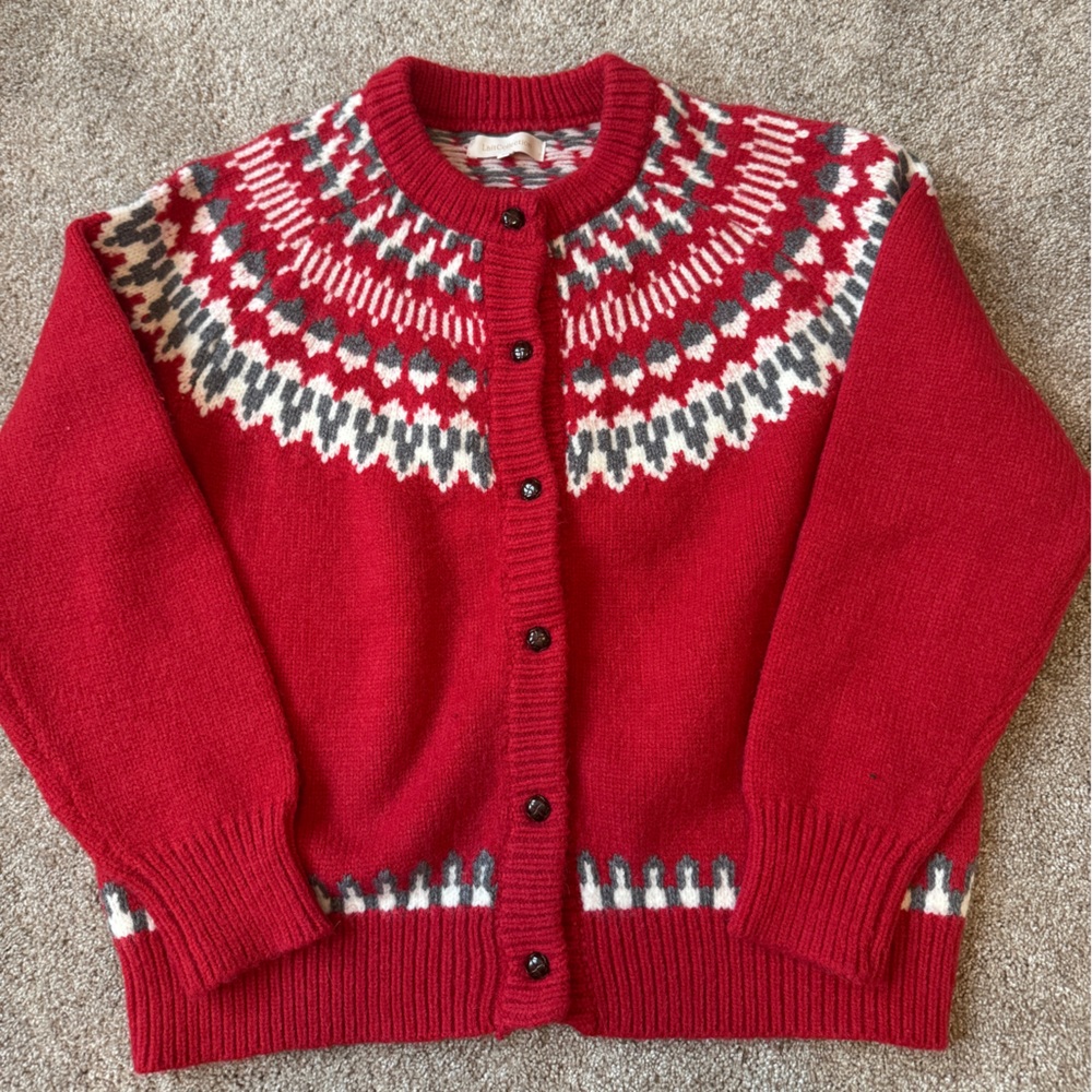 Red Patterned Women's Sweater